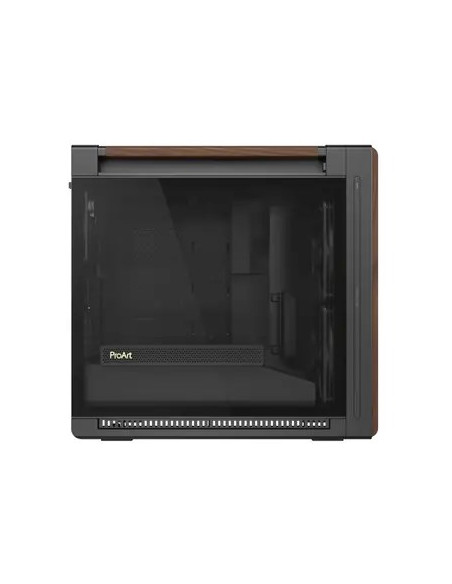 Asus Proart Pa602 Wood Edition Modern Black - Tempered Glass Panel Midi Tower Czarny, Drewno