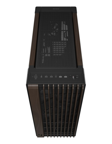 Asus Proart Pa602 Wood Edition Modern Black - Tempered Glass Panel Midi Tower Czarny, Drewno