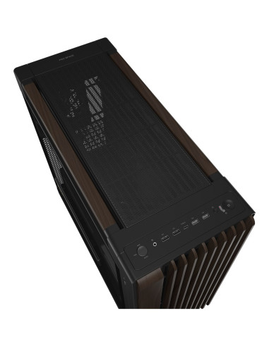 Asus Proart Pa602 Wood Edition Modern Black - Tempered Glass Panel Midi Tower Czarny, Drewno