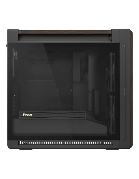 Asus Proart Pa602 Wood Edition Modern Black - Tempered Glass Panel Midi Tower Czarny, Drewno