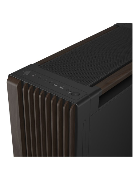 Asus Proart Pa602 Wood Edition Modern Black - Tempered Glass Panel Midi Tower Czarny, Drewno