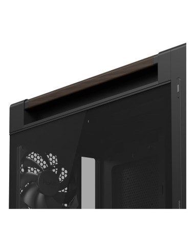 Asus Proart Pa602 Wood Edition Modern Black - Tempered Glass Panel Midi Tower Czarny, Drewno