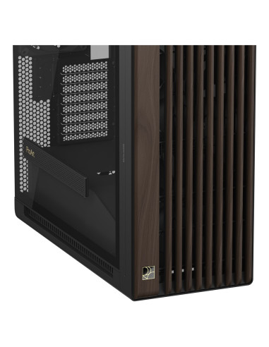 Asus Proart Pa602 Wood Edition Modern Black - Tempered Glass Panel Midi Tower Czarny, Drewno