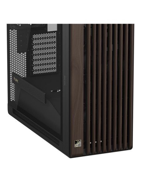Asus Proart Pa602 Wood Edition Modern Black - Tempered Glass Panel Midi Tower Czarny, Drewno