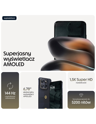 Motorola Edge 70 Fusion Fifa Edition 17,2 Cm (6.78") Dual Sim Android 16.0 5G Usb Type-C 8 Gb 256 Gb 5200 Mah Czarny
