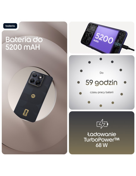 Motorola Edge 70 Fusion Fifa Edition 17,2 Cm (6.78") Dual Sim Android 16.0 5G Usb Type-C 8 Gb 256 Gb 5200 Mah Czarny