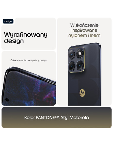 Motorola Edge 70 Fusion Fifa Edition 17,2 Cm (6.78") Dual Sim Android 16.0 5G Usb Type-C 8 Gb 256 Gb 5200 Mah Czarny