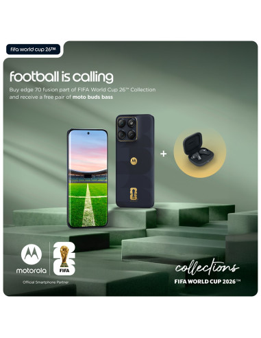 Motorola Edge 70 Fusion Fifa Edition 17,2 Cm (6.78") Dual Sim Android 16.0 5G Usb Type-C 8 Gb 256 Gb 5200 Mah Czarny