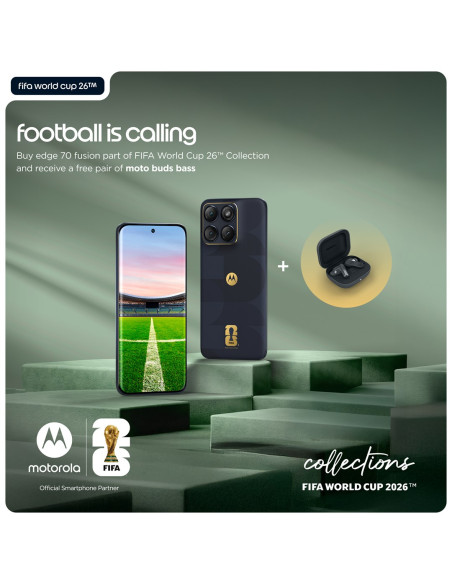 Motorola Edge 70 Fusion Fifa Edition 17,2 Cm (6.78") Dual Sim Android 16.0 5G Usb Type-C 8 Gb 256 Gb 5200 Mah Czarny