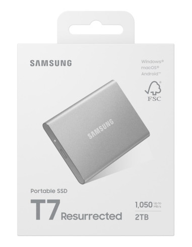 Dysk Zewnętrzny Ssd Samsung T7 Resurrected 2Tb Srebrny