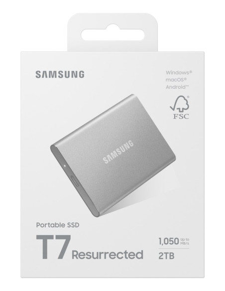 Dysk Zewnętrzny Ssd Samsung T7 Resurrected 2Tb Srebrny