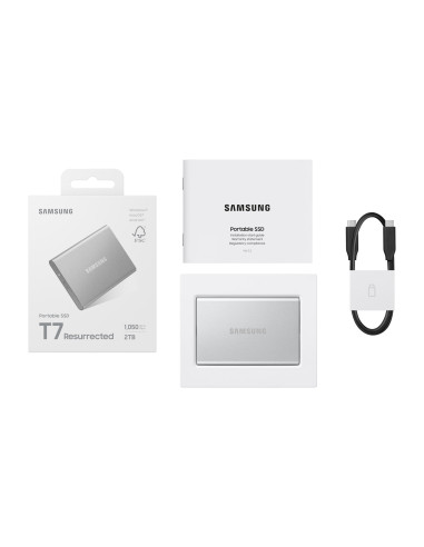 Dysk Zewnętrzny Ssd Samsung T7 Resurrected 2Tb Srebrny