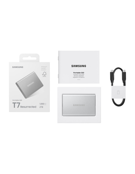 Dysk Zewnętrzny Ssd Samsung T7 Resurrected 2Tb Srebrny