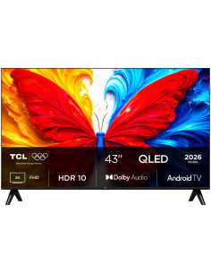 Telewizor Tcl 43S5L Qled 43" Full Hd Android Tv Dolby Digital Dvb-T2 Czarny
