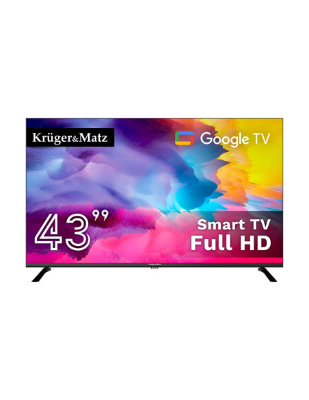 Telewizor Kruger&Matz 43" Fhd Google Tv,  Dvb-T2/S2/T/C   H.265 Hevc
