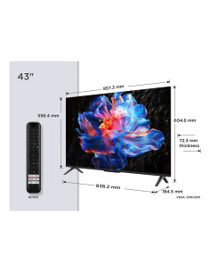 Telewizor Tcl 43P6K Led 43" 4K Ultra Hd Google Tv Dolby Digital Dvb-T2 Metaliczny