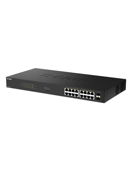 D-Link Dgs-1018P Nie Zarządzany Gigabit Ethernet (10/100/1000) Obsługa Poe Czarny