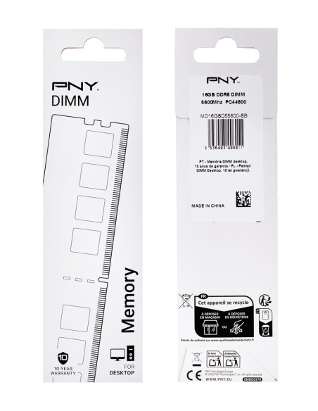 Pny Performance Ddr5 5600Mhz 16G Moduł Pamięci 16 Gb 1 X 16 Gb 288-Pin Dimm