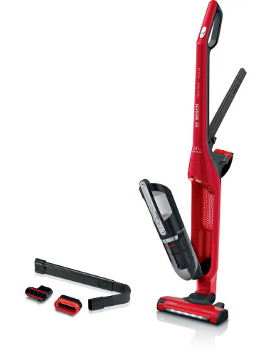 Bosch Serie 4 Bbh3Zoo28 Okurzacz Na Kiju/Szczotka Elektryczna Pionowy Odkurzacz Bateria Suchy Bez Worka 0,4 L Czerwony 2,15 Ah