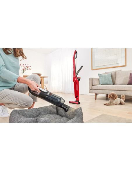 Bosch Serie 4 Bbh3Zoo28 Okurzacz Na Kiju/Szczotka Elektryczna Pionowy Odkurzacz Bateria Suchy Bez Worka 0,4 L Czerwony 2,15 Ah