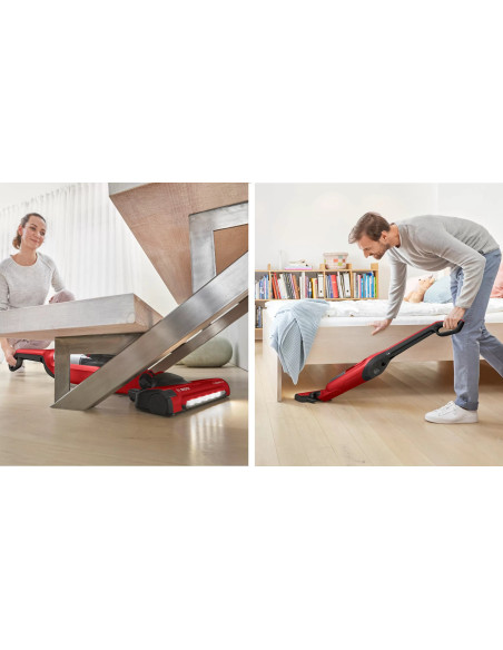 Bosch Serie 4 Bbh3Zoo28 Okurzacz Na Kiju/Szczotka Elektryczna Pionowy Odkurzacz Bateria Suchy Bez Worka 0,4 L Czerwony 2,15 Ah