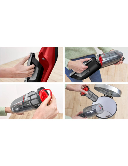 Bosch Serie 4 Bbh3Zoo28 Okurzacz Na Kiju/Szczotka Elektryczna Pionowy Odkurzacz Bateria Suchy Bez Worka 0,4 L Czerwony 2,15 Ah