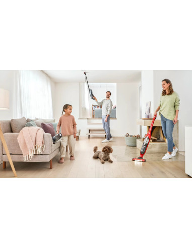 Bosch Serie 4 Bbh3Zoo28 Okurzacz Na Kiju/Szczotka Elektryczna Pionowy Odkurzacz Bateria Suchy Bez Worka 0,4 L Czerwony 2,15 Ah