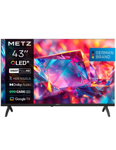 Telewizor Metz 43Mqh7030Z Qled 43" Full Hd Google Tv Dolby Digital Dvb-T2 Czarny