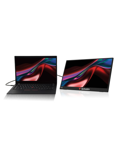 Verbatim Portable 15.6" Fhd Touch Monitor Light Przenośny Monitor Czarny 39,6 Cm (15.6") Lcd 1920 X 1080 Px