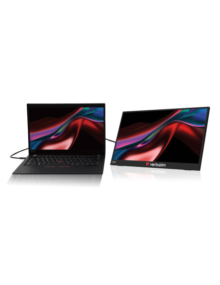 Verbatim Portable 15.6" Fhd Touch Monitor Light Przenośny Monitor Czarny 39,6 Cm (15.6") Lcd 1920 X 1080 Px