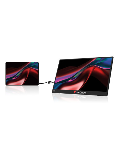 Verbatim Portable 15.6" Fhd Touch Monitor Light Przenośny Monitor Czarny 39,6 Cm (15.6") Lcd 1920 X 1080 Px
