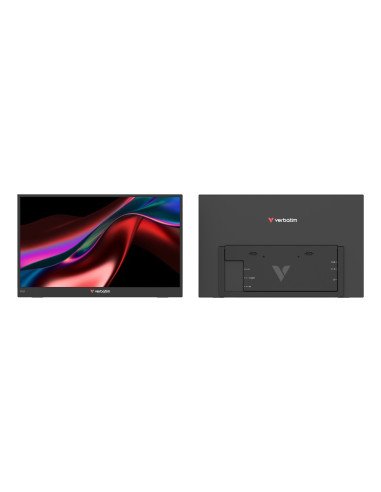Verbatim Portable 15.6" Fhd Touch Monitor Light Przenośny Monitor Czarny 39,6 Cm (15.6") Lcd 1920 X 1080 Px