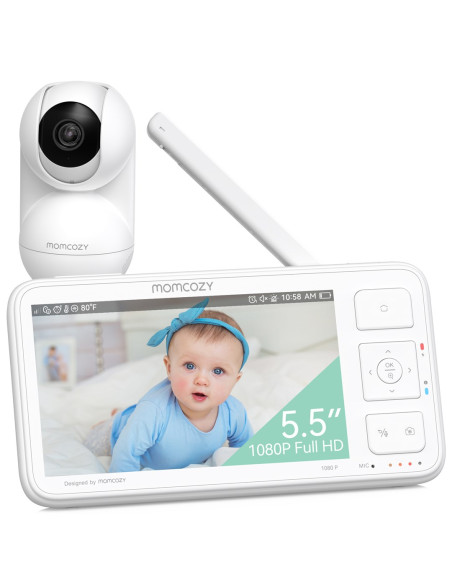 Momcozy Bm014-Wh12Ba-A Niania Elektroniczna Biały