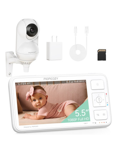 Momcozy Bm014-Wh12Ba-A Niania Elektroniczna Biały