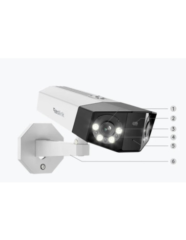 Kamera Ip Zewnętrzna Reolink Duo P750 16Mp Dual Lens Biała