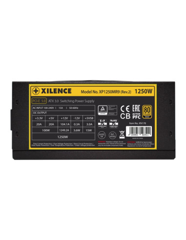 Xilence Xp1250Mr9.2 Moduł Zasilaczy 1250 W 20+4 Pin Atx Atx Czarny, Czerwony