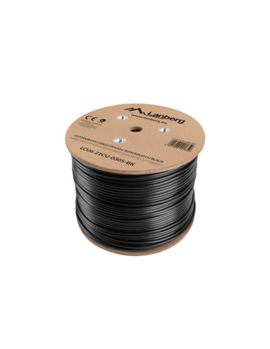 Kabel Sieciowy Zewnętrzne Lanberg Lcu6-21Cu-0305-Bk (Utp  305M  Kat. 6  Kolor Czarny)