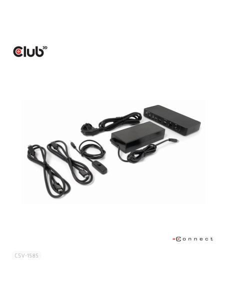 Club3D Csv-1585 Przełącznik Kvm Czarny
