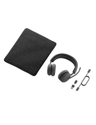 Logitech Zone Wireless 2 Es Zestaw Słuchawkowy Bezprzewodowy Opaska Na Głowę Business/Everyday Usb Type-C Bluetooth Grafitowy