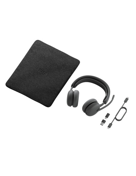 Logitech Zone Wireless 2 Es Zestaw Słuchawkowy Bezprzewodowy Opaska Na Głowę Business/Everyday Usb Type-C Bluetooth Grafitowy
