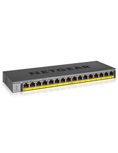 Switch Netgear Gs116Lp-100Eus 16P Poe 76W* (Poe+: 16P) Unmanaged Gigabit