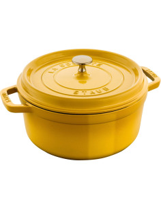 Garnek Żeliwny Staub La Cocotte 3.7 Litrów Cytrynowy