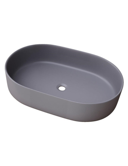 Washbasin Trapani 600X380X125 Matt Grey