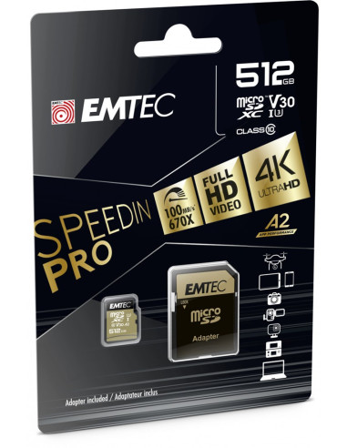 Emtec Ecmsdm512Gxc10Sp Pamięć Flash 512 Gb Microsdxc Uhs-I Klasa 10