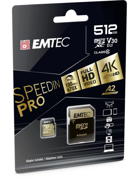 Emtec Ecmsdm512Gxc10Sp Pamięć Flash 512 Gb Microsdxc Uhs-I Klasa 10