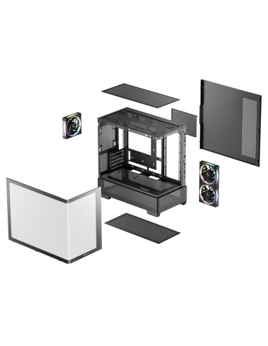 Deepcool Cg380U 3F Tower Czarny
