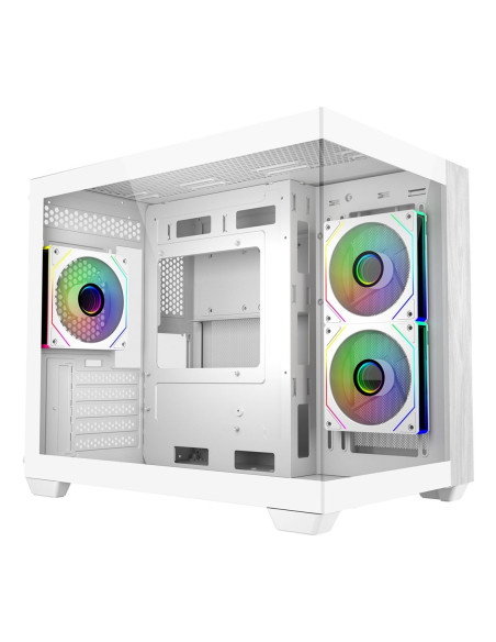 Cooler Master Elite 481 Wood Mini Tower Biały