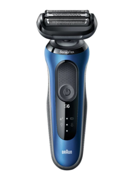 Braun Series 6 61-B4500Cs - Golarka Foliowa - Niebieski - Przyciski - Led - Ładowanie - Zasilanie - Ac/Bateria