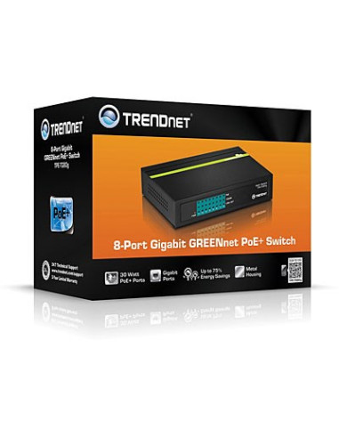 Przełącznik Trendnet 8 Portów Gbit Poe+ 123W Metal