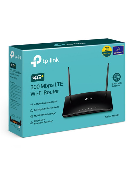 Tp-Link Archer Mr500 Router Bezprzewodowy Gigabit Ethernet Dual-Band (2.4 Ghz/5 Ghz) 4G Czarny